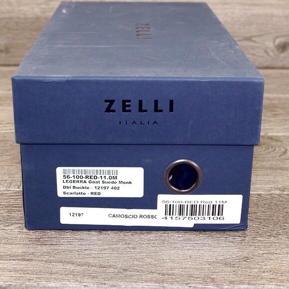 * NIB * $495 Nordstrom ZELLI Italia 11 M Red Goatskin Suede * add $15 Trees main image 14